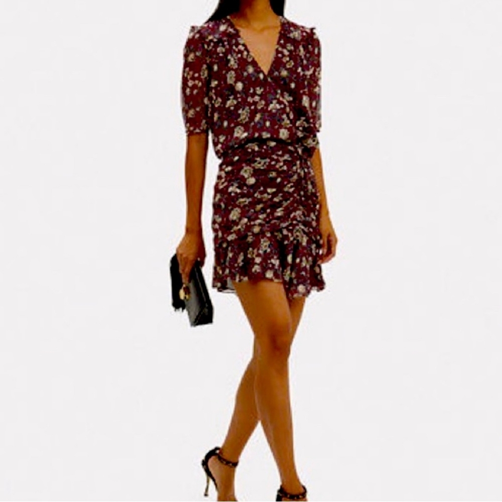 VERONICA BEARD DAKOTA DRESS - BORDEAUX